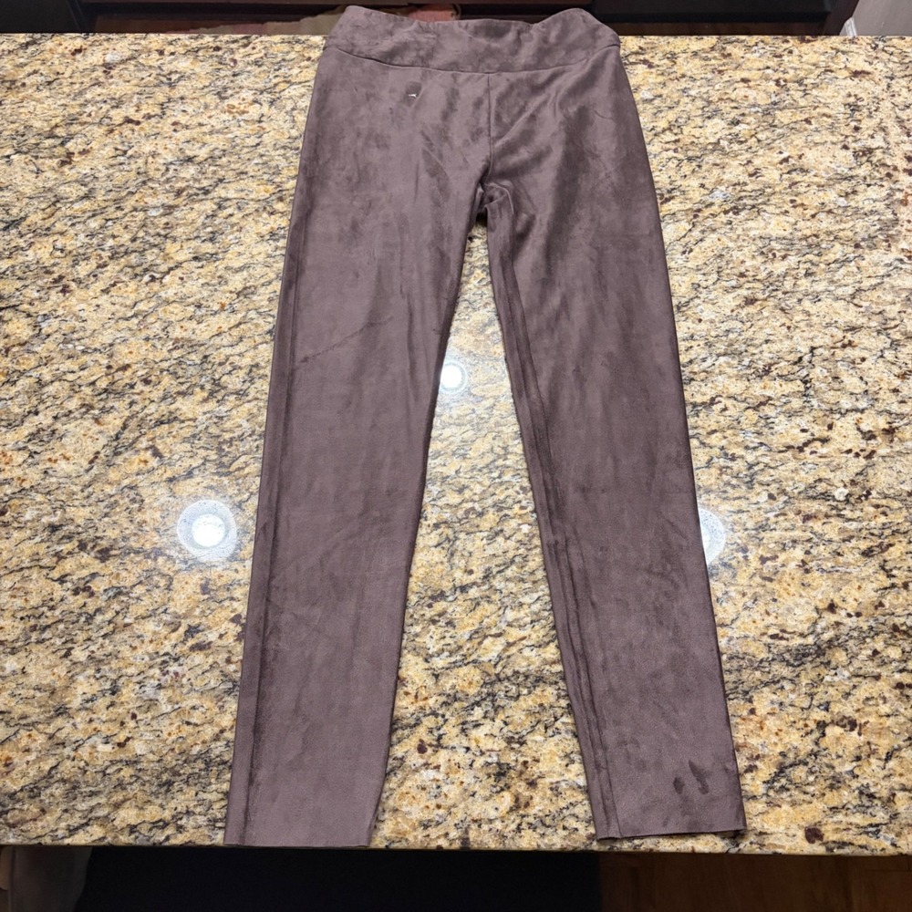 NEW Splendid Collection Faux Suede Leggings Brown Mauve Small ws